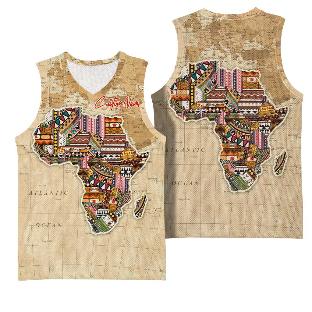 Personalized Africa On World Map Basketball Jersey DT02