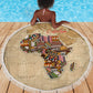 Personalized Africa On World Map Beach Blanket