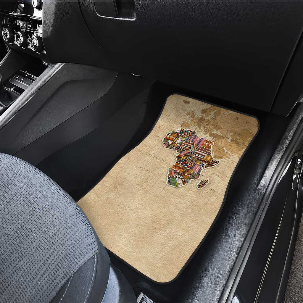 Personalized Africa On World Map Car Mats