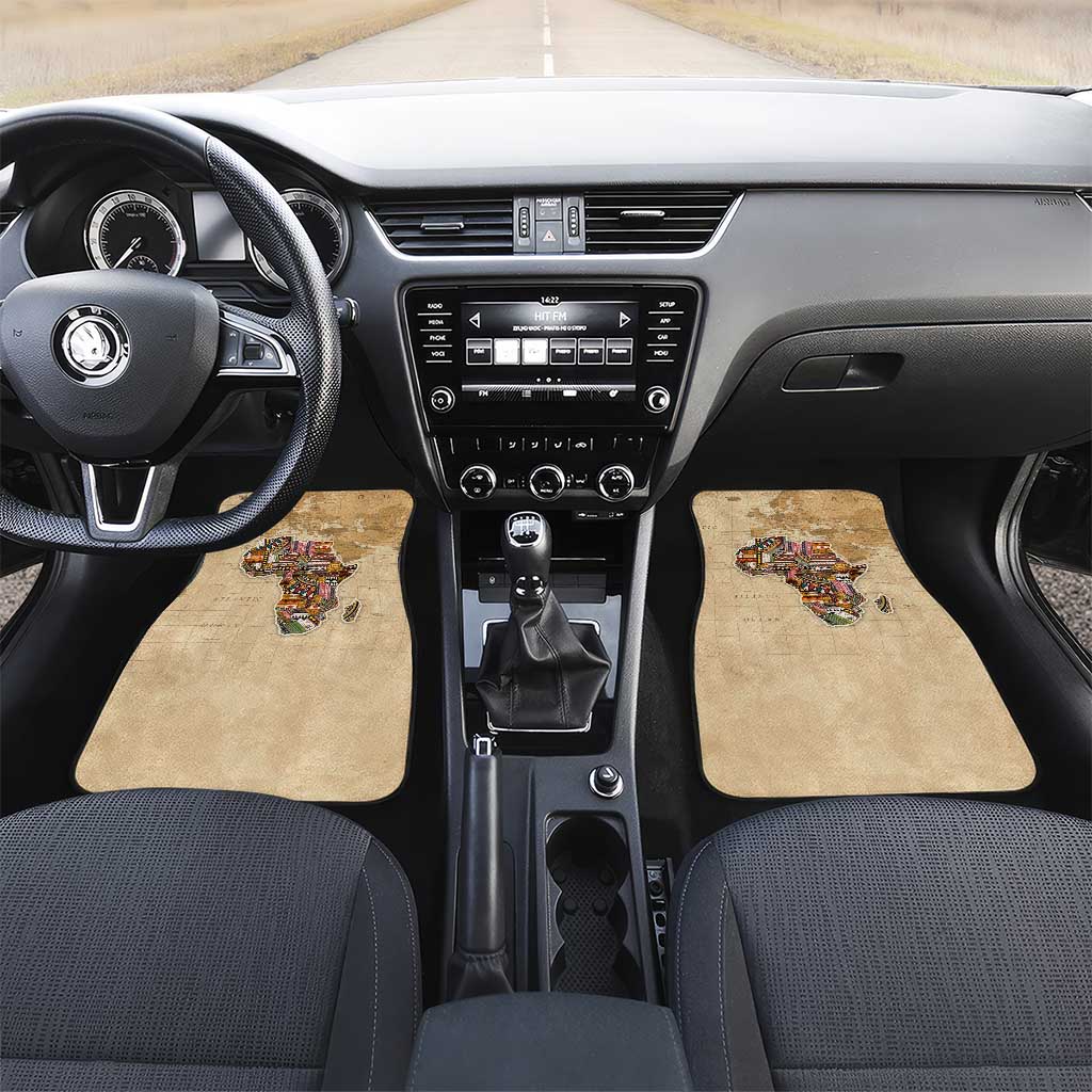 Personalized Africa On World Map Car Mats