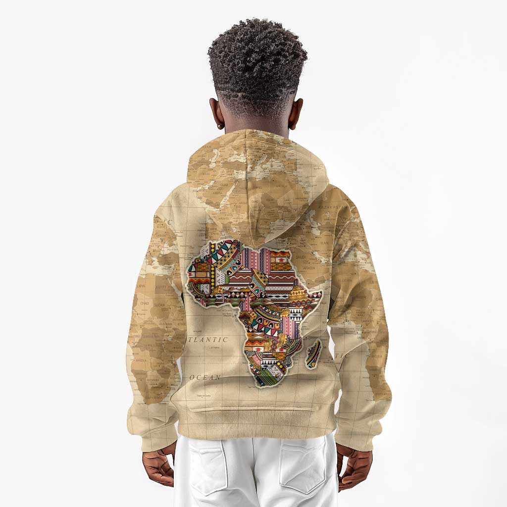 Personalized Africa On World Map Kid Hoodie