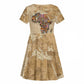 Personalized Africa On World Map Kid Short Sleeve Dress