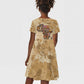 Personalized Africa On World Map Kid Short Sleeve Dress