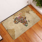 Personalized Africa On World Map Rubber Doormat