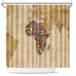 Personalized Africa On World Map Shower Curtain