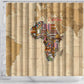 Personalized Africa On World Map Shower Curtain