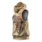 Personalized Africa On World Map Sleeveless Hoodie - African Pride