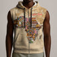 Personalized Africa On World Map Sleeveless Zip Hoodie - African Pride
