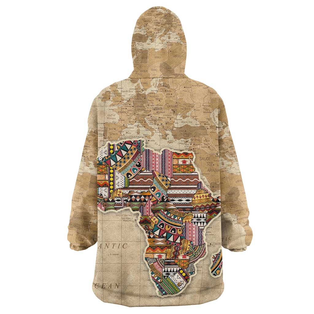 Personalized Africa On World Map Wearable Blanket Hoodie