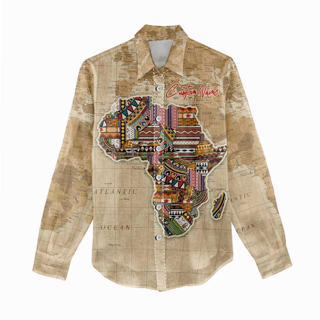 Personalized Africa On World Map Women Casual Shirt DT02