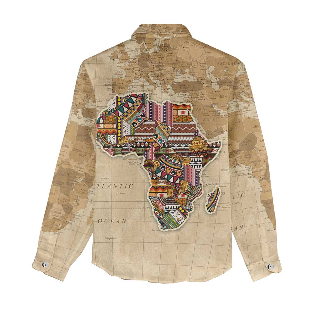 Personalized Africa On World Map Women Casual Shirt DT02