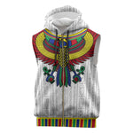 Egyptian Horus Sleeveless Zip Hoodie Gods of Egypt - African Pride