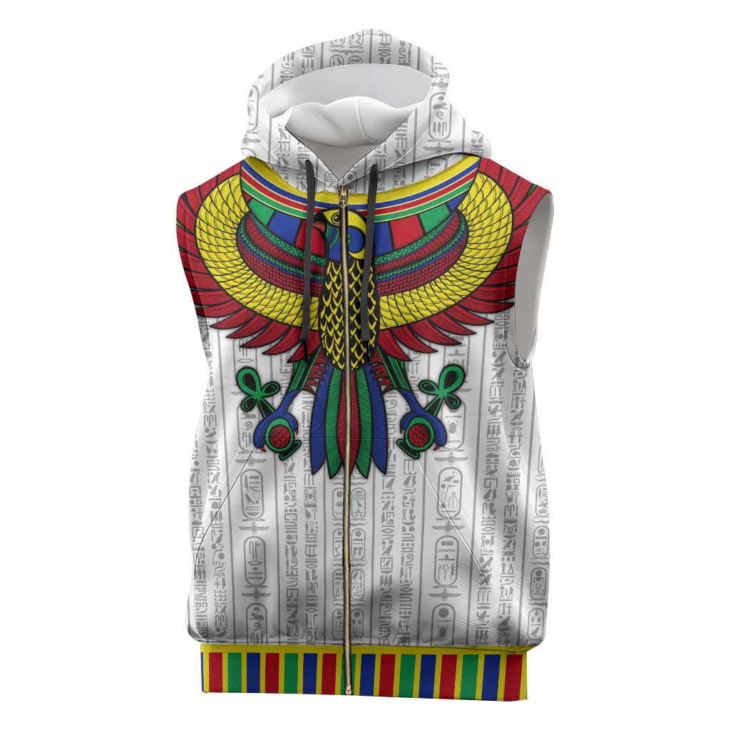 Egyptian Horus Sleeveless Zip Hoodie Gods of Egypt - African Pride