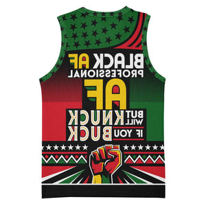 Black AF Professional AF But Will Knuck If You Basketball Jersey African Pride - African Pride