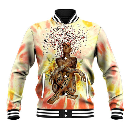 Black Queen Tie Dye Baseball Jacket DT02
