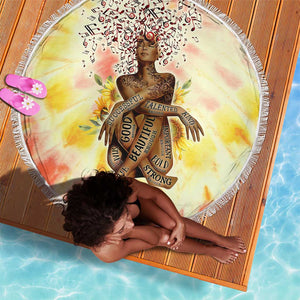 Black Queen Tie Dye Beach Blanket