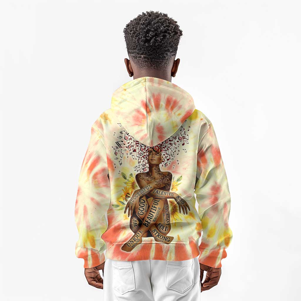 Black Queen Tie Dye Kid Hoodie