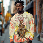 Black Queen Tie Dye Long Sleeve Shirt DT02