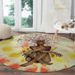 Black Queen Tie Dye Round Carpet