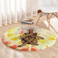 Black Queen Tie Dye Round Carpet