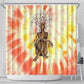 Black Queen Tie Dye Shower Curtain