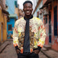 Black Queen Tie Dye Sleeve Zip Bomber Jacket