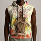 Black Queen Tie Dye Sleeveless Hoodie - African Pride