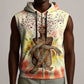 Black Queen Tie Dye Sleeveless Zip Hoodie - African Pride