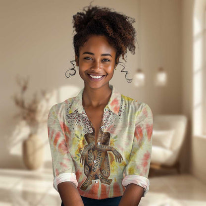 Black Queen Tie Dye Women Casual Shirt DT02