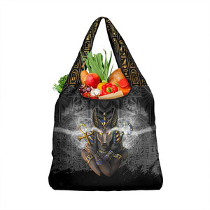 Anubis Grocery Bag Egypt Pattern Black