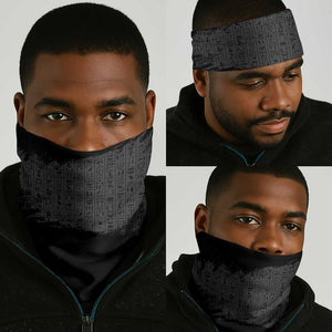 Anubis Neck Gaiter Egypt Pattern Black - African Pride