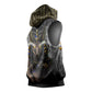 Anubis Sleeveless Hoodie Egypt Pattern Black - African Pride