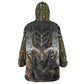 Anubis Wearable Blanket Hoodie Egypt Pattern Black