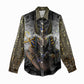 Anubis Women Casual Shirt Egypt Pattern Black DT02