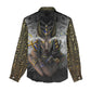Anubis Women Casual Shirt Egypt Pattern Black DT02