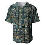 Egyptian Hieroglyphs And Deities Baseball Jersey