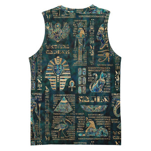Egyptian Hieroglyphs And Deities Basketball Jersey - African Pride