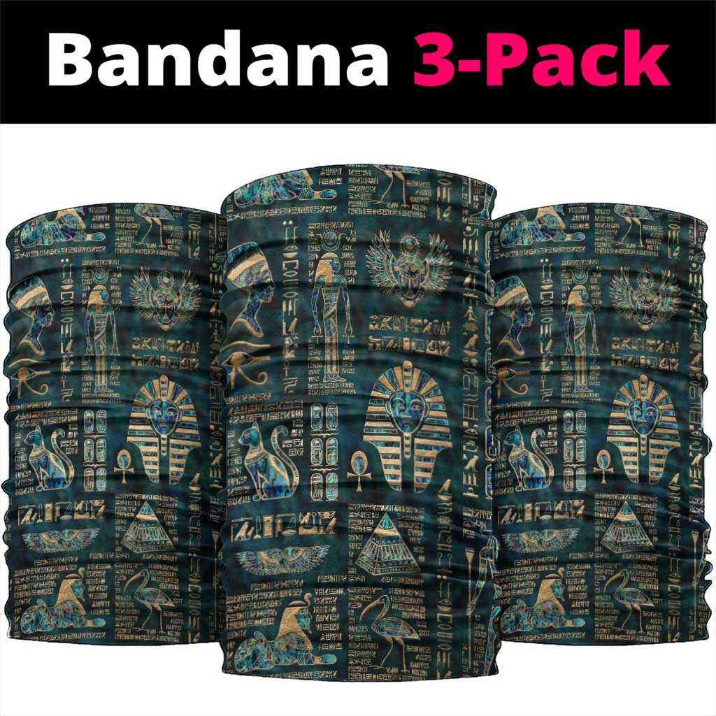 Egyptian Hieroglyphs And Deities Neck Gaiter - African Pride
