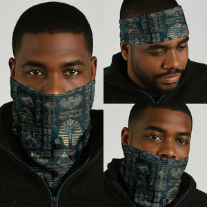Egyptian Hieroglyphs And Deities Neck Gaiter - African Pride