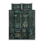 Egyptian Hieroglyphs And Deities Quilt Bed Set