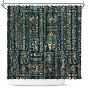 Egyptian Hieroglyphs And Deities Shower Curtain