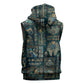 Egyptian Hieroglyphs And Deities Sleeveless Zip Hoodie - African Pride