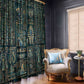 Egyptian Hieroglyphs And Deities Window Curtain