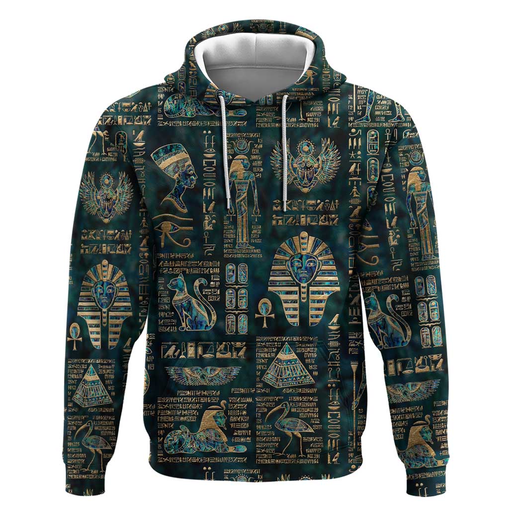 Egyptian Hieroglyphs And Deities Zip Hoodie