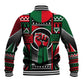 Power Fist And Patterns In Pan African Baseball Jacket DT02