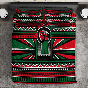 Power Fist And Patterns In Pan African Bedding Set