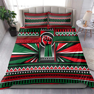 Power Fist And Patterns In Pan African Bedding Set