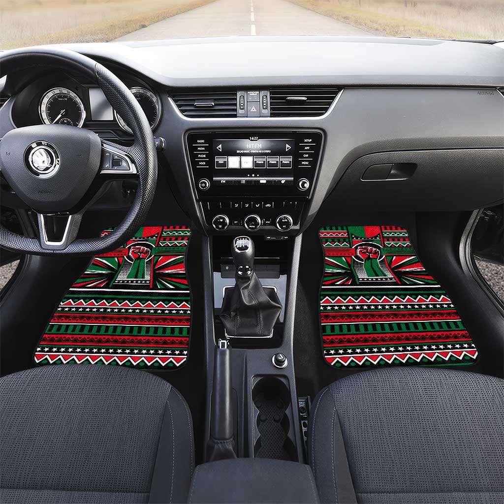 Power Fist And Patterns In Pan African Car Mats