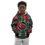 Power Fist And Patterns In Pan African Kid Hoodie