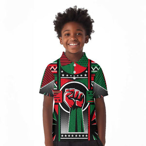 Power Fist And Patterns In Pan African Kid Polo Shirt